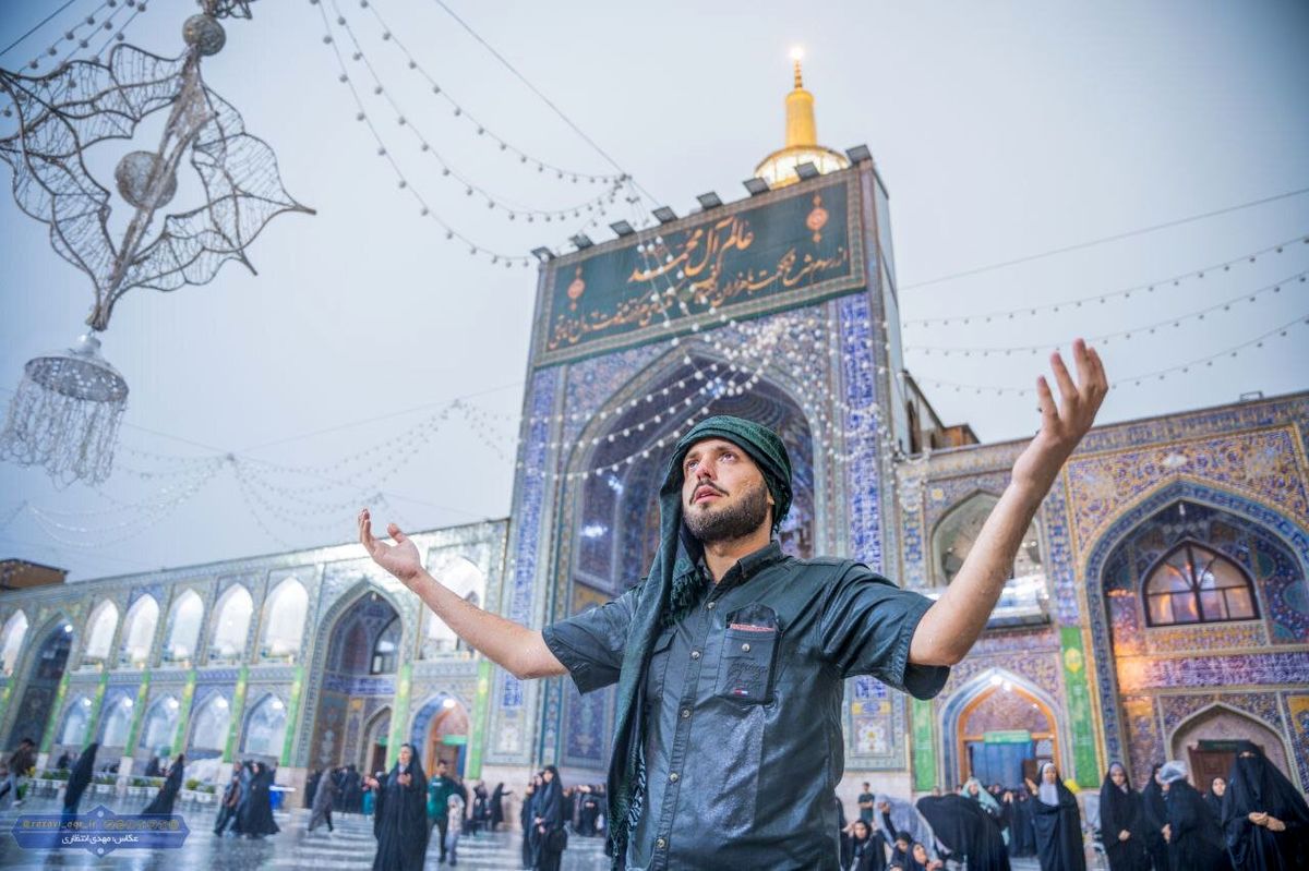 ببینید بارش باران و تگرگ در حرم رضوی