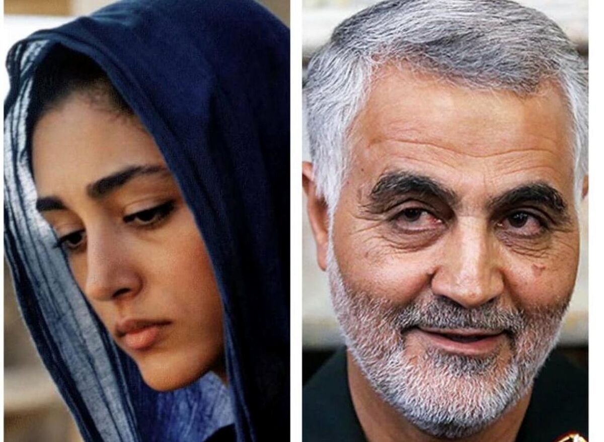 تماس گلشیفته فراهانی با سردار سلیمانی / ارادت گلشیفته به سردار 