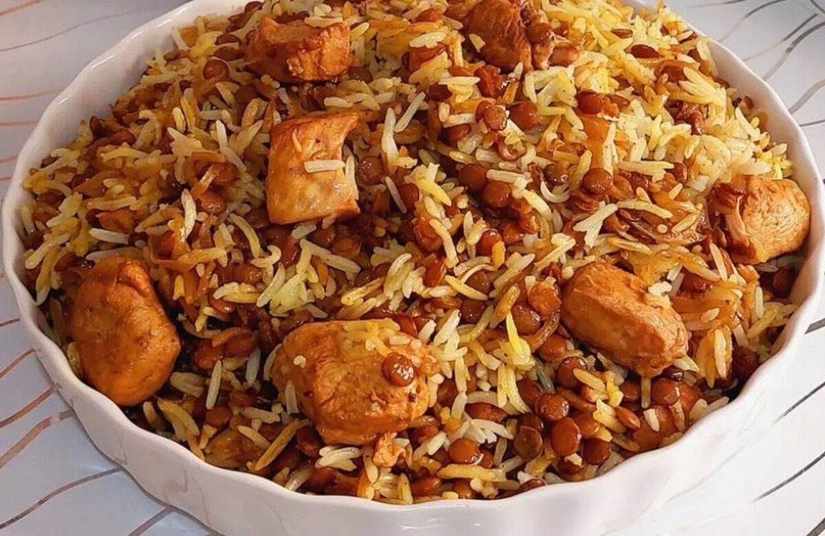 طرز تهیه عدس پلوی گلستانی، یک عدس پلوی متفاوت و خوشمزه + مواد لازم