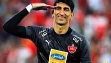 عکس: جشن قهرمانی علیرضا بیرانوند همراه با همسرش 