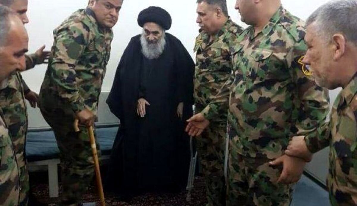  گریه‌های فرزندان آیت‌الله سیستانی در غم شهادت سید مقاومت