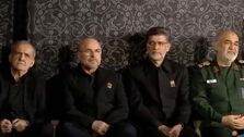 پزشکیان، قالیباف، ظریف و فرمانده سپاه در حرم امام رضا(ع)
