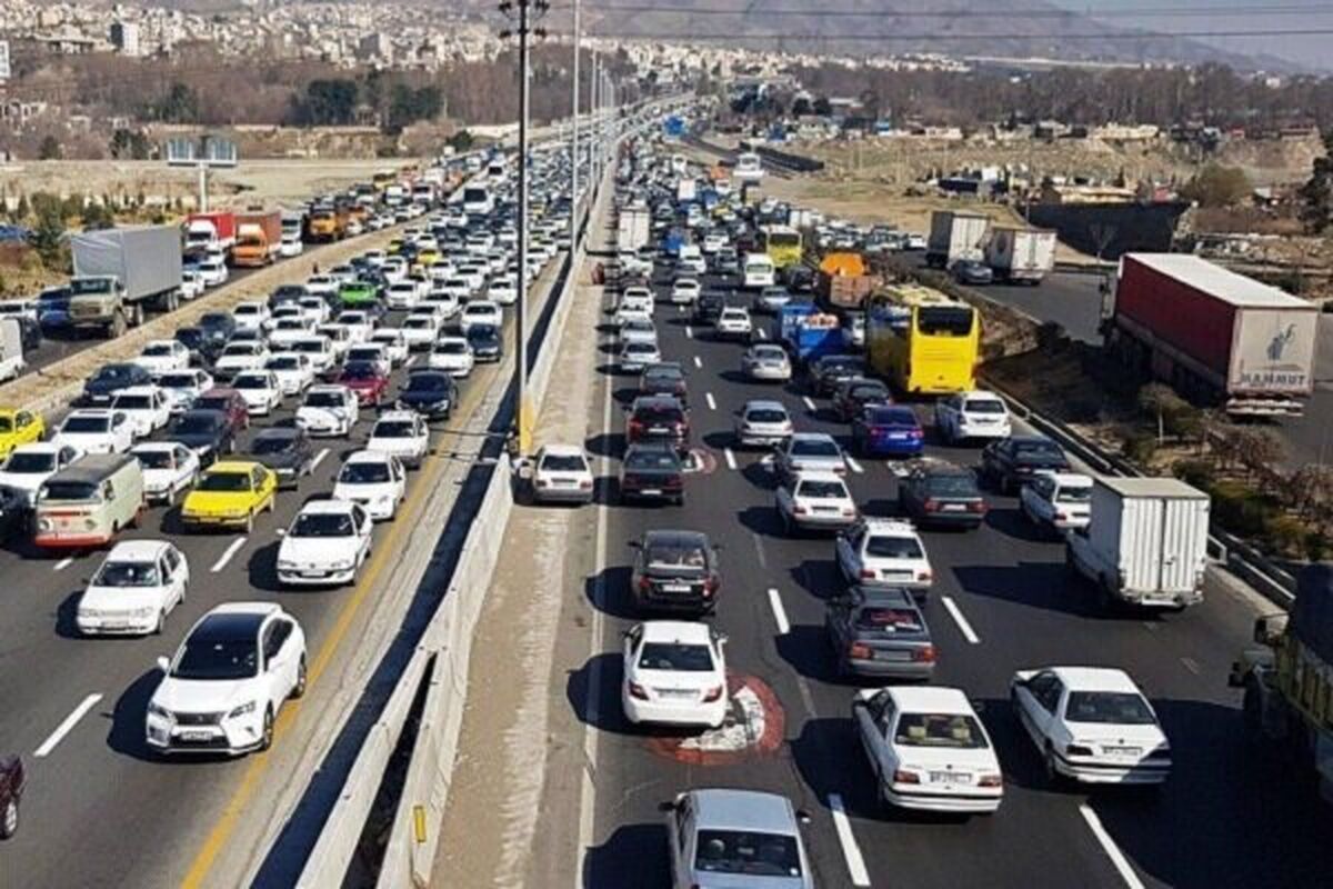 ترافیک سنگین در خط جنوبی آزادراه کرج - قزوین