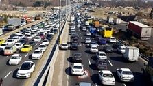 ترافیک سنگین در خط جنوبی آزادراه کرج - قزوین