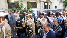 تصاویر نماز و تشییع پیکر بانو عفت شجاع،همسر شهید سپهبد صیاد شیرازی