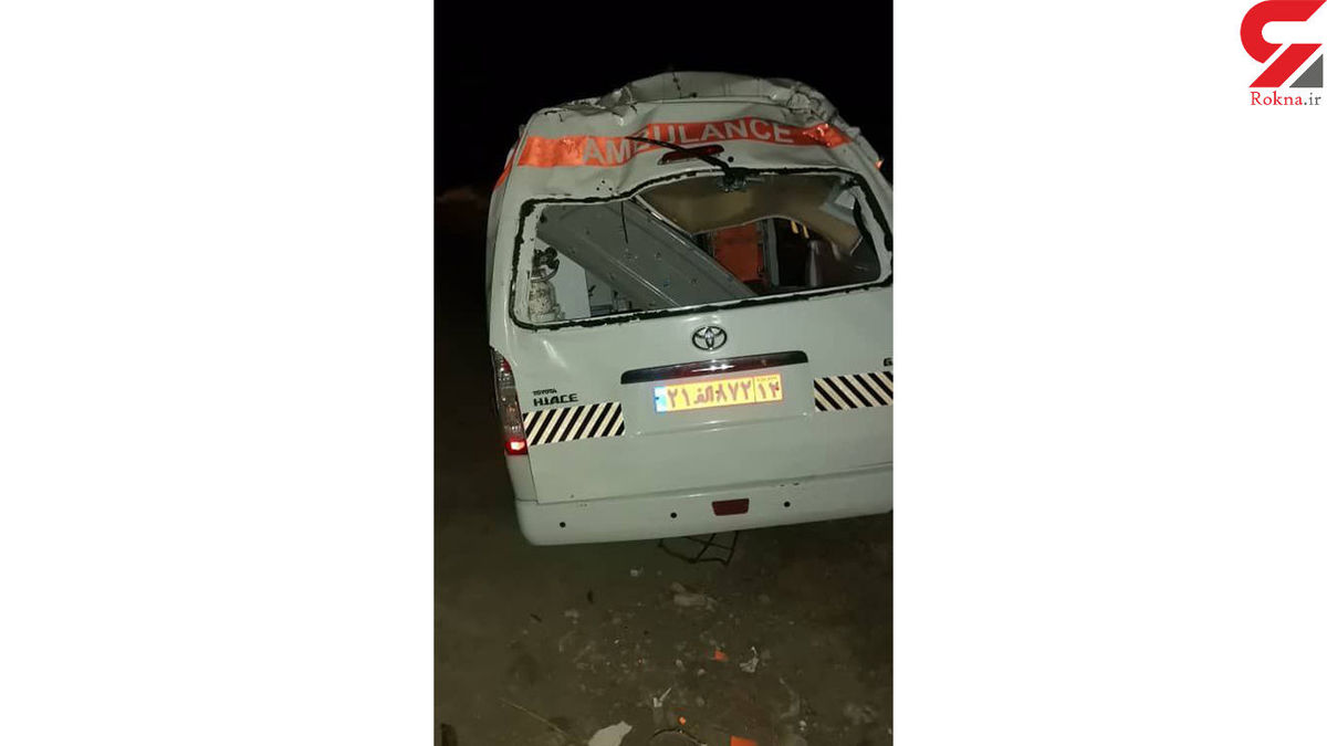 واژگونی خونین آمبولانس / کمر پرستار قوچانی شکست + عکس