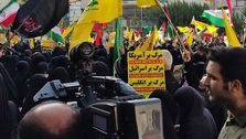 تجمع مردم در تهران و درخواست برای انتقام از اسرائیل + فیلم